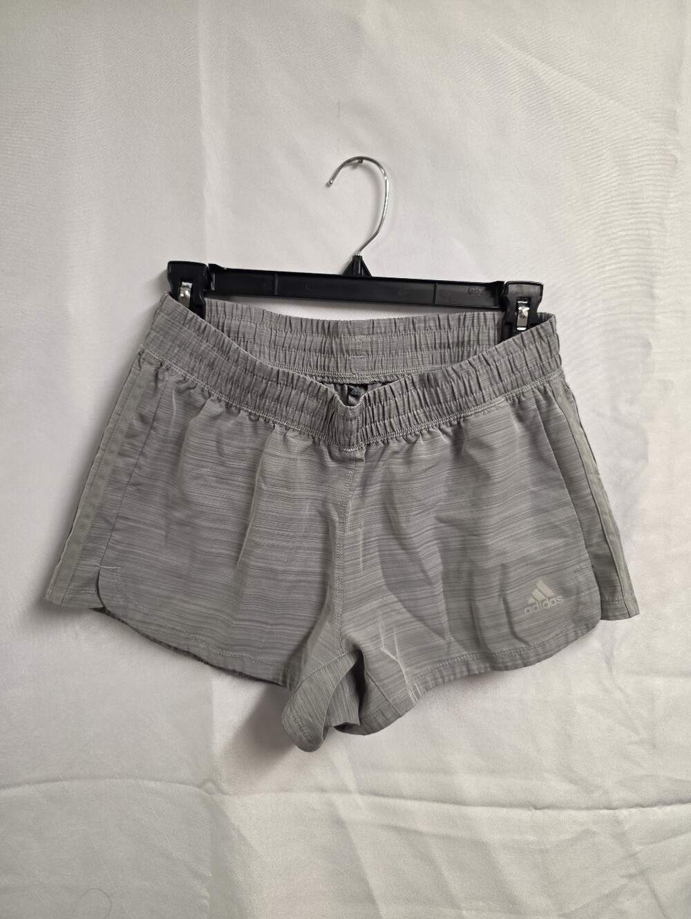 adidas Women’s Light Gray Athletic Shorts - Picture 1 of 5